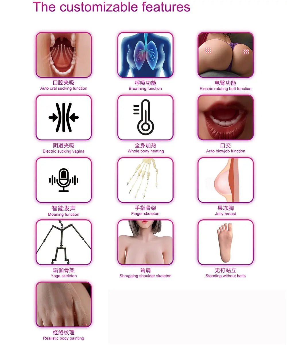 158CM Black Realistic Sex Doll Love Toy Vagina Adult Doll - Pussitude