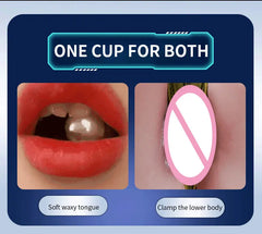Electric Male Masturbator Pussy Oral Stroker Cup Masturbaters Sucking Male HandsFree Cup Stroker Sex Toy - Pussitude