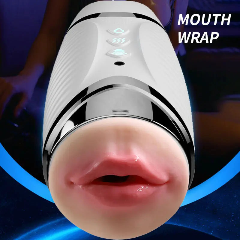 Electric Male Masturbator Pussy Oral Stroker Cup Masturbaters Sucking Male HandsFree Cup Stroker Sex Toy - Pussitude