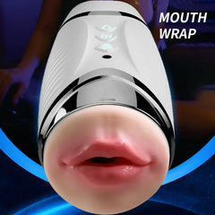 Electric Male Masturbator Pussy Oral Stroker Cup Masturbaters Sucking Male HandsFree Cup Stroker Sex Toy - Pussitude